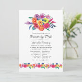 Floral Fiesta Shower per mail Kaart (Staand voorkant)
