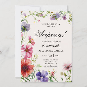 Floral Fiesta Sorpresa 50 jaar in het Spaans Kaart