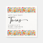 Floral Fiesta Taco Bout Twins Baby shower Servet (Voorkant)