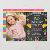 Floral Fiesta Taco Tweeëntwintigste Mexicaanse ver Kaart (Voorkant / Achterkant)