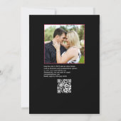 Floral Fiesta Trouwfoto & QR-code voor details Kaart (Achterkant)