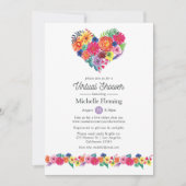 Floral Fiesta Virtual Baby of Vrijgezellenfeest Kaart (Voorkant)