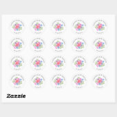 Floral Fiesta Vivid Baby shower Ronde Sticker (Vel)