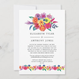 Floral Fiesta Wedding Reduced Guest List Aankondiging