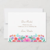 Floral Fiesta zal je mijn briefkaart zijn (Achterkant)