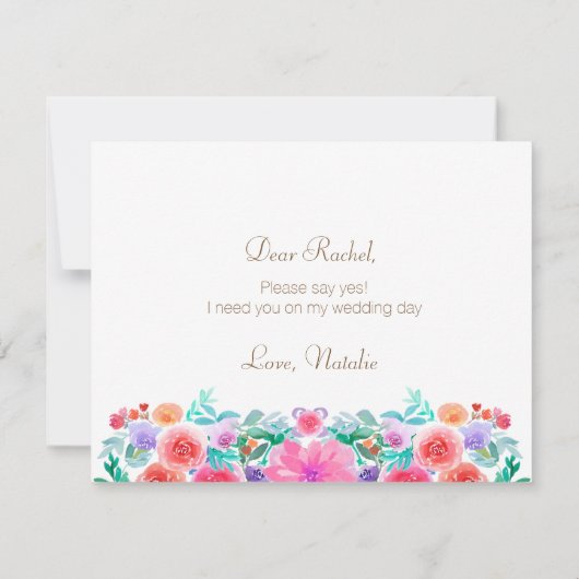 Floral Fiesta zal je mijn briefkaart zijn (Achterkant)