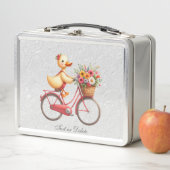 Floral Fiets Eend Metalen Lunchbox (In situ)