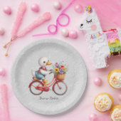 Floral Fietseend Papier Bord (Feest)