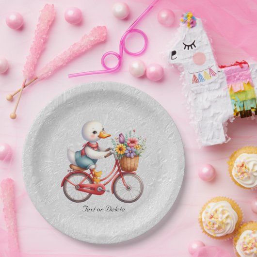 Floral Fietseend Papier Bord (Feest)