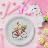 Floral Fietseend Papier Bord (Feest)