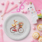 Floral Fietseend Papier Bord (Feest)