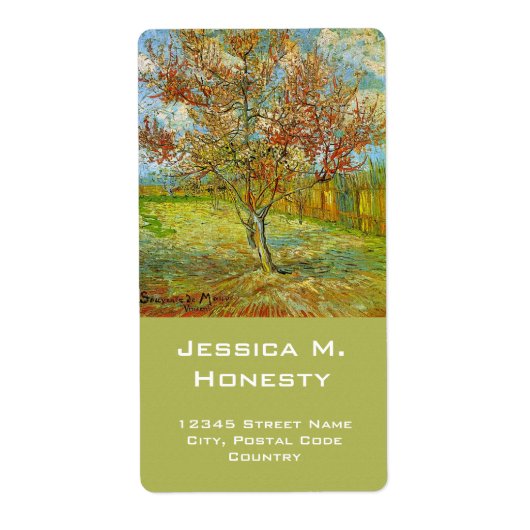 Floral fijn kunst personaliseren etiket (Voorkant)