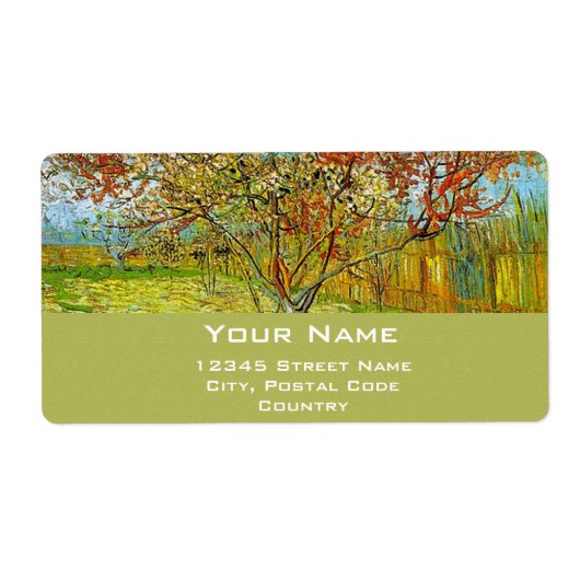 Floral fijn kunst personaliseren etiket (Voorkant)