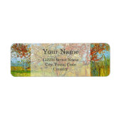 Floral fijn kunst personaliseren etiket (Voorkant)