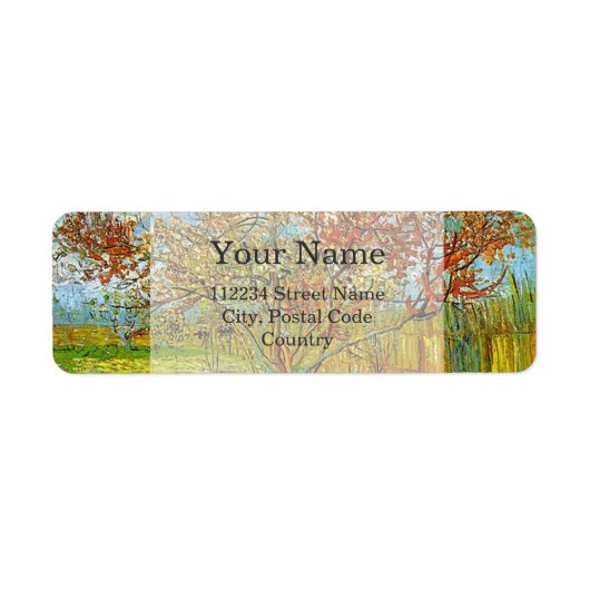 Floral fijn kunst personaliseren etiket (Voorkant)