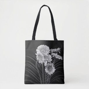 Floral fijne kunst nog steeds gedetailleerde monoc tote bag