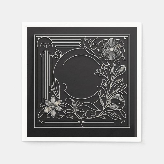 Floral Filigree Frame Servet (Voorkant)