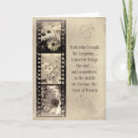 Floral Filmstrip voor Friend Birthday Kaart<br><div class="desc">filmstrip op grijze textureerde achtergrond voor Friend's Birthday.</div>