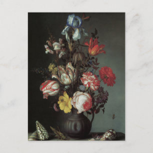 Floral Fine Art met Rozen Tulpen Irissen Briefkaar Briefkaart