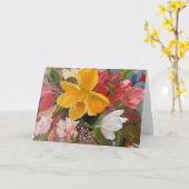 Floral Fine Art Painting door Phyllis Sharpe Kaart (Gele Bloem)