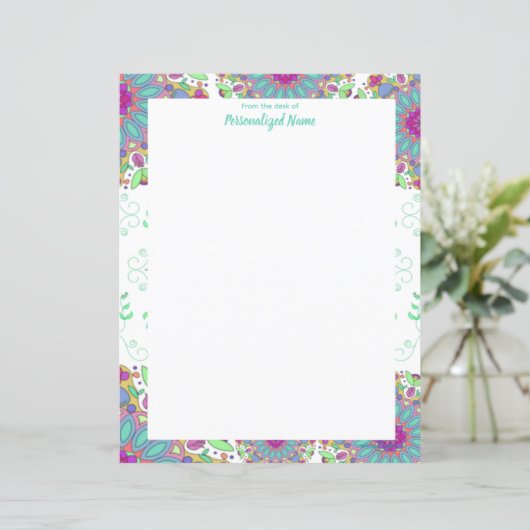 Floral Finesse Unlined Paper Sheet (Staand voorkant)