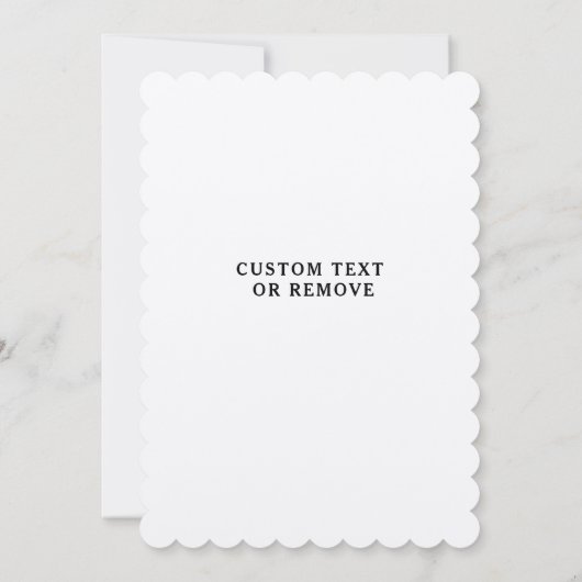 Floral First Birthday Invites - Aangepaste Waterve Kaart (Achterkant)