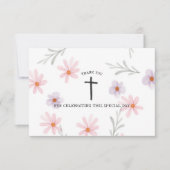 Floral First Community Girl Bedankkaart (Voorkant)