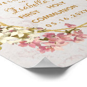 Floral First Community Gold Marble Orchids Welkom Poster (Hoek)