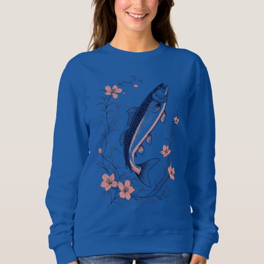 Floral Fish Art – Women’s Sweatshirt (Voorkant)