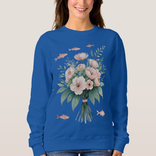 Floral Fish Bouquet – Women’s Sweatshirt (Voorkant)