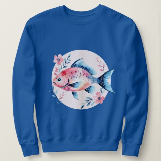 Floral Fish Circle – Women’s Sweatshirt (Design voorkant)