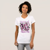 Floral Fists Internationale Vrouwendag 8 maart T-shirt (Voorkant volledig)