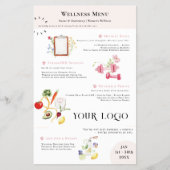 Floral Fitness & Nutrition Service List Sjabloon Flyer (Voorkant)