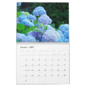 Floral flacons van de blauwe hydrangea Garden Kalender (Jan 2027)