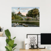 Floral Flag, Belle Isle Park, Detroit 1915  Poster (Thuiskantoor)