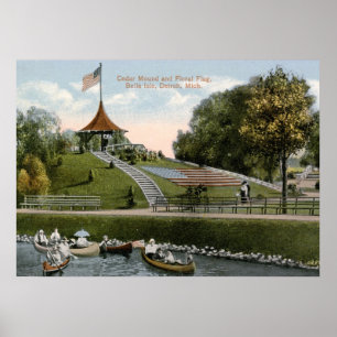 Floral Flag, Belle Isle Park, Detroit 1915  Poster