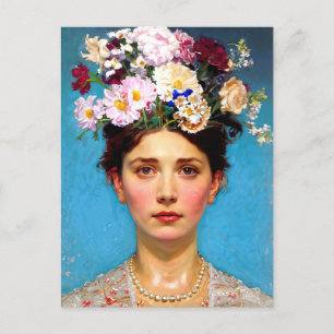 "Floral Flair" Ruth - Kunst & Bloemen Maatschappij Briefkaart