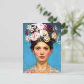 "Floral Flair" Ruth - Kunst & Bloemen Maatschappij Briefkaart (Staand voorkant)