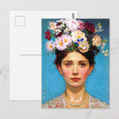 "Floral Flair" Ruth - Kunst & Bloemen Maatschappij Briefkaart (Voorkant / Achterkant)