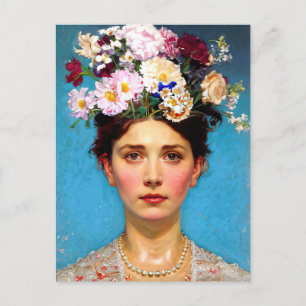 "Floral Flair" Ruth - Kunst & Bloemen Maatschappij Briefkaart