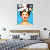 "Floral Flair" Ruth - Kunst & Bloemen Maatschappij Canvas Afdruk (Insitu (Slaapkamer))