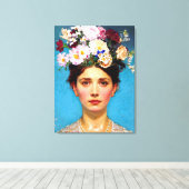 "Floral Flair" Ruth - Kunst & Bloemen Maatschappij Canvas Afdruk (Insitu (Houten vloer))