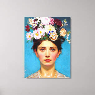 "Floral Flair" Ruth - Kunst & Bloemen Maatschappij Canvas Afdruk