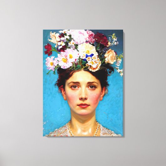 "Floral Flair" Ruth - Kunst & Bloemen Maatschappij Canvas Afdruk (Voorkant)