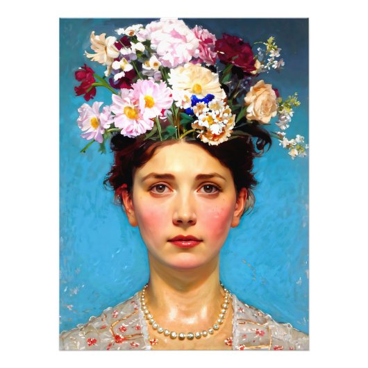 "Floral Flair" Ruth - Kunst & Bloemen Maatschappij Foto Afdruk (Voorkant)