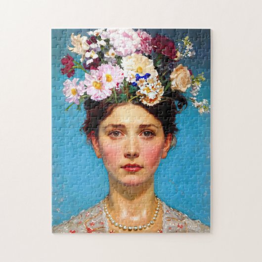 "Floral Flair" Ruth - Kunst- en bloemensociëteit Legpuzzel (Verticaal)