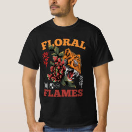 Floral Flames Graphic T-shirt