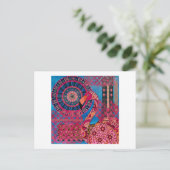 Floral Flamingo Briefkaart (Staand voorkant)