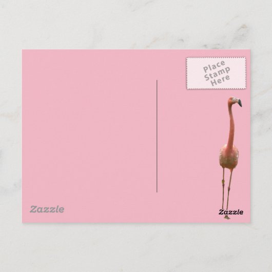 Floral Flamingo Briefkaart (Achterkant)