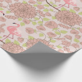 Floral Flamingo Cadeaupapier (Hoek)